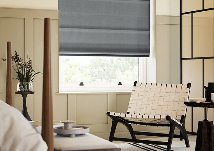 Roslin (Blackout), Dark Grey - Twist&Fit Roman Blind - Image 5